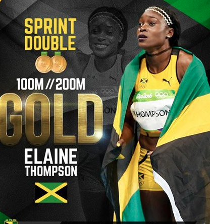 Elaine Thompson double sprint champ 