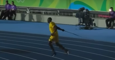 Bolt after interviews attempt javelin throws Rio Olympic Stadium