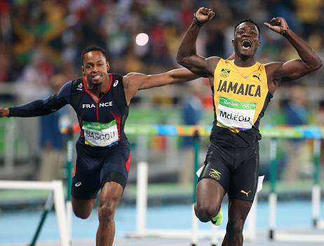 Omar McLeod became the first Jamaican to win the men’s 110m hurdles at an Olympic Games.