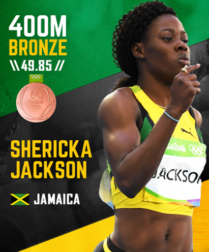 Shericka Jackson broze medal on her 1st Olympics