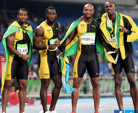 4x100 meters relay gold medal Jamaica